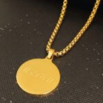 AuraSpark Men's Gold RAM Pendant Necklace with Box Chain