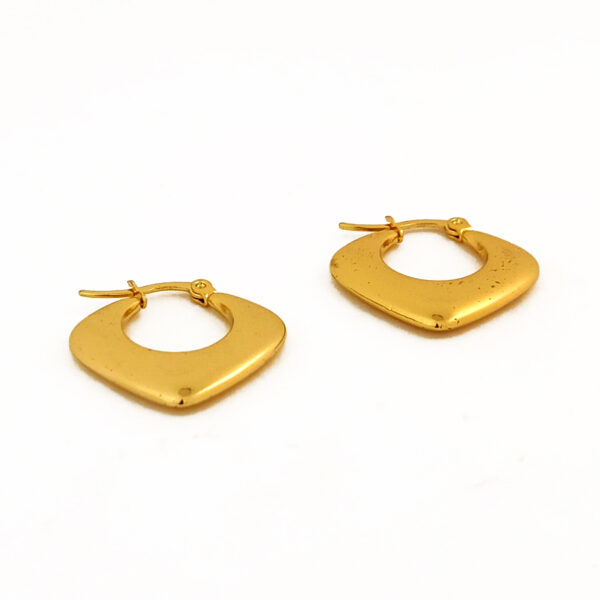 Elegant Gold Plated Modern Geometric Design Hoops Earring for Her