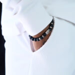 Natural 8mm Black Stone Healing Bracelet with Buddha Head