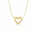 Stylish 18K Gold-Plated Open-Heart Pendant Necklace for Her