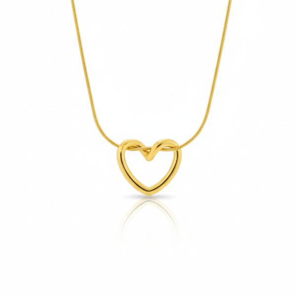 Stylish 18K Gold-Plated Open-Heart Pendant Necklace for Her