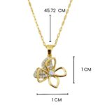 Dainty 18K Gold Plated Floral Pendant Chain Necklace for Her