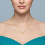 Elegant Gold Twisted Heart Necklace Gift for Her