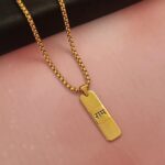 Men's Spiritual Gold Tone Ram Necklace by AuraSpark.