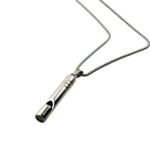 Trendy Silver Bullet & whistle-style Pendant Chain for Men