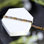 Men's Luxury Square Link Gold Silver Geometric Bracelet
