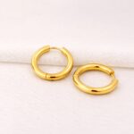 AuraSpark gold huggie hoop earrings for women daily wear