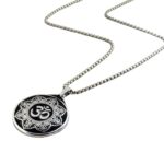 Elegant Divine Silver OM Pendant Chain for Men