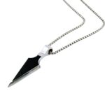 Trending Arrowhead Silver & Black Chain Pendant for Men