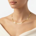 Minimalist Gold Snake Necklace for jewelry layering