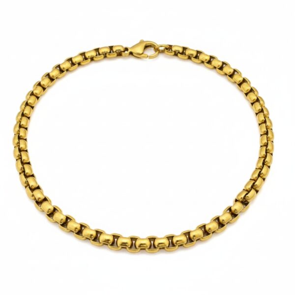 Stylish Interlink Silver Box Chain Bracelet for Men