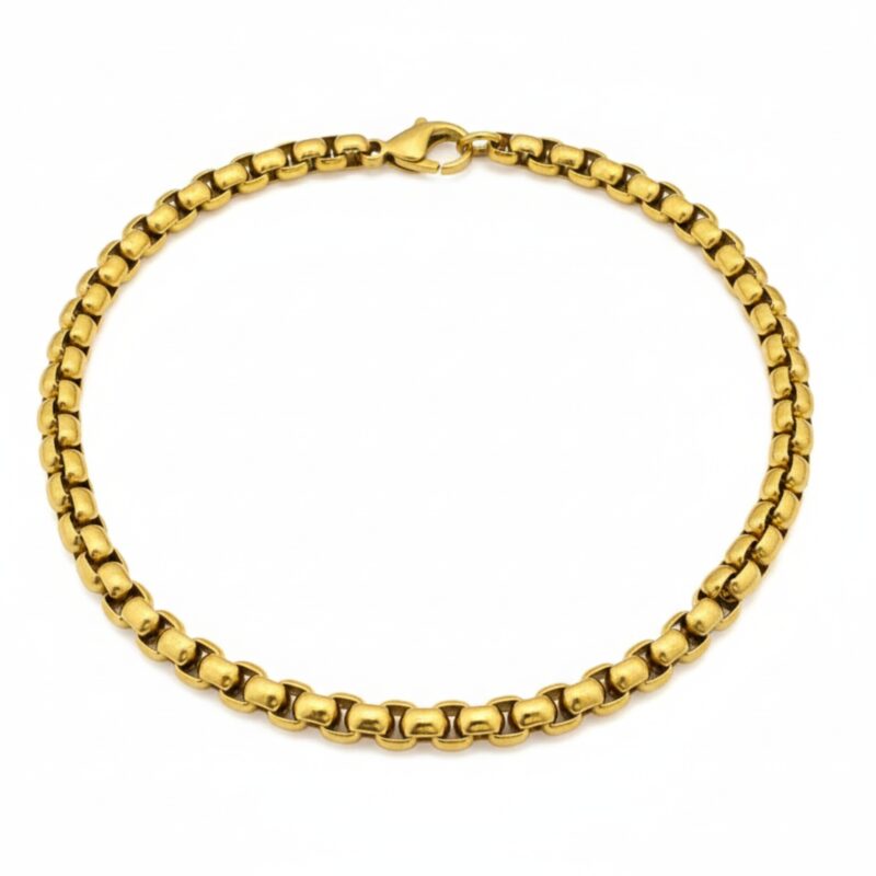 Stylish Interlink Silver Box Chain Bracelet for Men