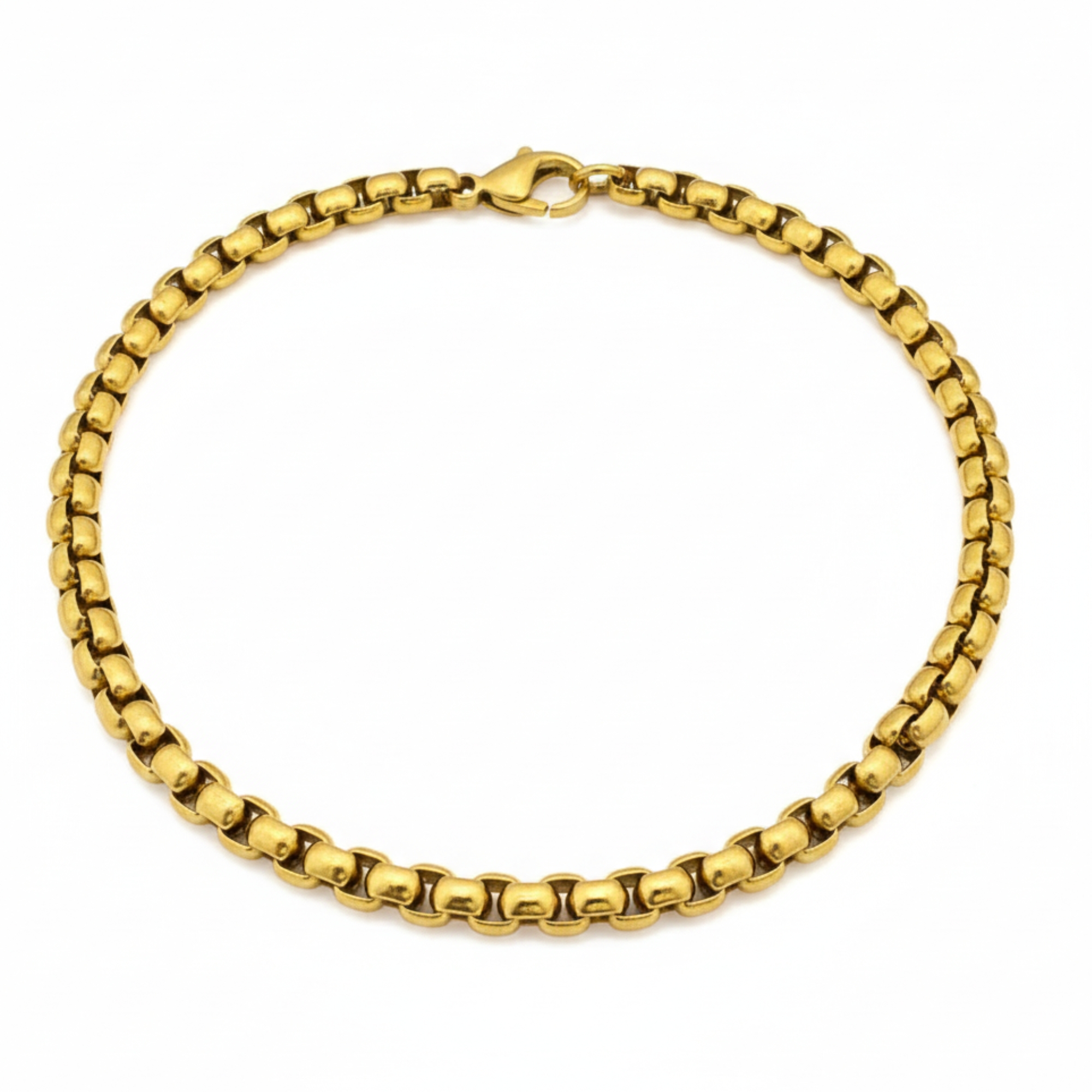 Stylish Interlink Silver Box Chain Bracelet for Men