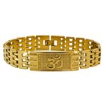 Elegant OM Bracelet with Square shape and dotted detailing for Men