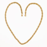 AuraSpark 18K gold tone stainless steel snail chain for men