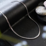 Flat Cuban Link Silver Chain for Men Tarnish Proof Jewelry