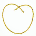 AuraSpark Gold Tone Anti-Tarnish Curb Chain for Men