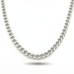 Trendy Silver-Plated 3D Stainless Steel Cuban Chain for Men