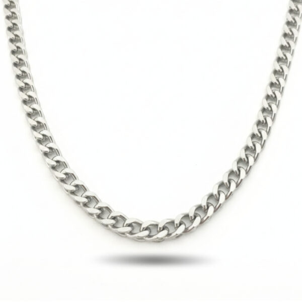 Trendy Silver-Plated 3D Stainless Steel Cuban Chain for Men