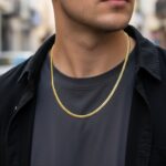 AuraSpark Gold Tone Anti-Tarnish Curb Chain for Men