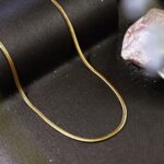 AuraSpark 18K Gold Plated 3mm Snake Chain for Men