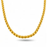 Premium18K Gold plated Rounded Box Chain for Men
