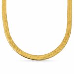 AuraSpark Gold Snake Chain Necklace on white background