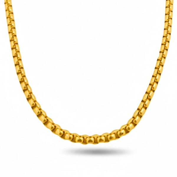 Premium18K Gold plated Rounded Box Chain for Men