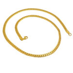 Elegant Gold Tone Anti Tarnish Curb Chain for Men