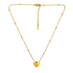 18K Gold Plated Love Heart Pendant Chain for Women