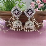 Bahubali Style Pearl Sahare Kundan Earrings for Women