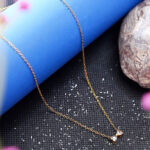 Minimalist Cubic Zirconia Bow Knot Necklace AuraSpark