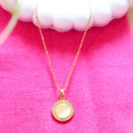 Women's 18K Gold Plated Pendant with Sparkling Crystals