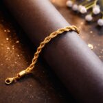 Minimal & Iconic 18K Gold Plated Rope Chain Bracelet for Men