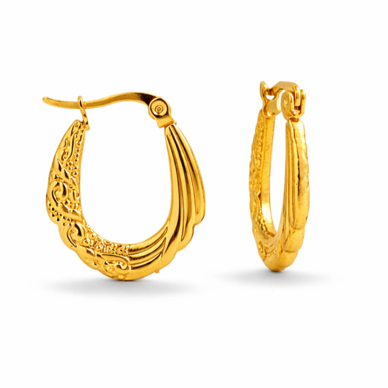 Elegant Vintage Gold Hoop Earrings for Women
