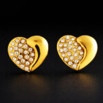 Anti-Tarnish Waterproof Gold Plated Love Heart Studs