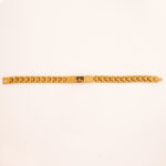 AuraSpark Gold Plated RAM Bracelet for Men with Dot Pattern.