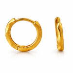 Small Minimalist Hinged Sleeper Hoops for Women