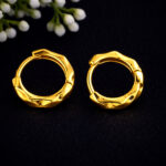 Minimalist Gold Sleeper Hoops for Curated Ear Piercing Style