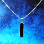 Minimalist Geometric Black and Silver Necklace for Men