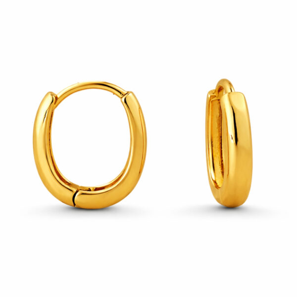 Gold Plated Minimalist Sleepers Huggie Hoop Earrings for Women