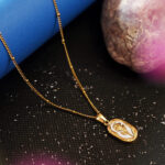 Classic18K Gold Plated Rose Floral Pendant Necklace for Women