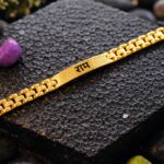 Spiritual18K Gold Plated RAM Bracelet for Men with Dots & Square
