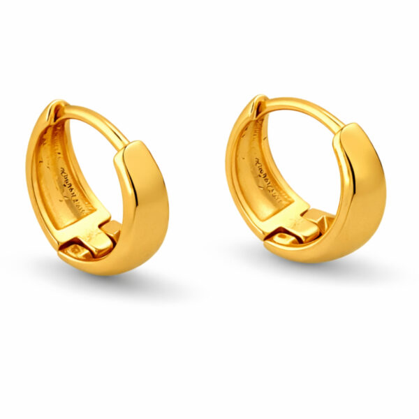 Gold Plated Classic Huggie Hoop Earrings for Women