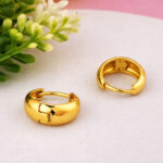 AuraSpark 18K gold plated small huggie hoop earrings.