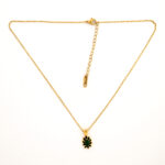 Vintage Green Crystal Starburst Pendant for Women