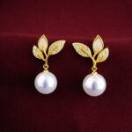 Anti-tarnish stainless steel botanical earrings for women.