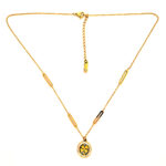 Sparkling CZ clover leaf necklace in 18k gold plating