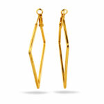 Chunky Modern Geometric Rhombus Statement Earrings