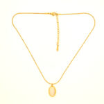 Elegant Moonstone Style Oval Pendant Gold Jewelry Gift